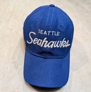 VTG 90s Pro Line Seattle Seahawks Blue Canvas Hat Snap Back